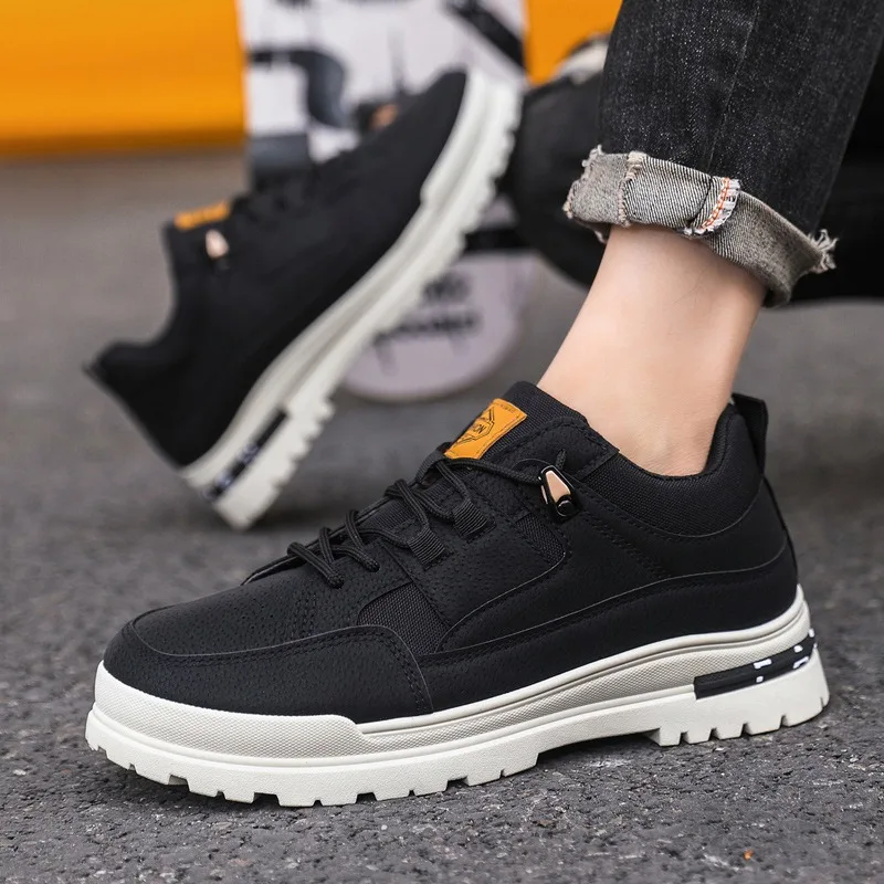 

Men Sneakers 2025Spring Fashion Breathable LaceUp Running Shoes Anti Slip Wear Resistant Comfort Work Shoes Zapatillas De Hombre