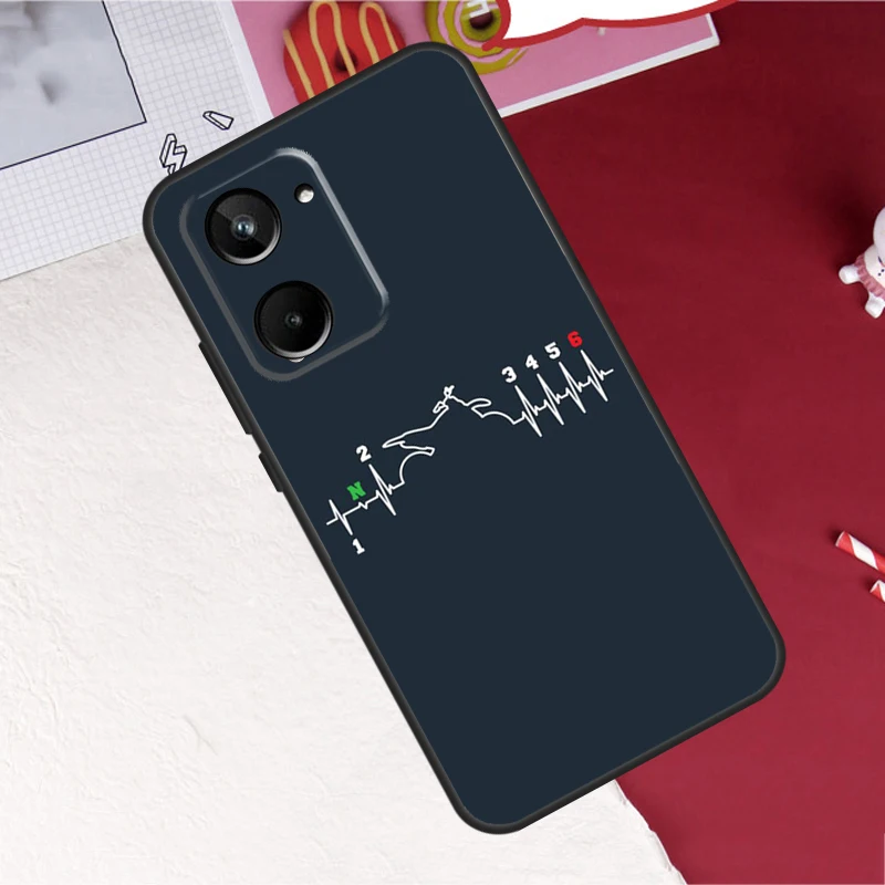 دراجة نارية نبضات القلب ل Realme C75 C71 C55 C53 C67 C61 C33 C63 C51 C65 GT7 15 Pro 10 11 12 13 14 Pro Plus Case #6