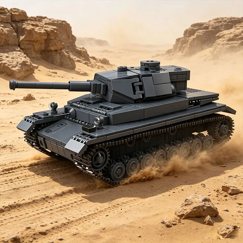686PCS PANZER IV TANKS Military Tank Building Blocks Set, DIY Assembly Armored Vehicle Model,Kids Holiday Birthday Toys Gift