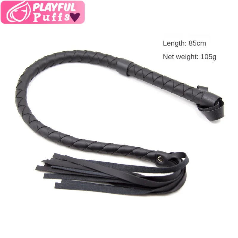 PU Leather Whip Bsdm Sadomasochism Accessories Dildo Handle Sex Femdom Spanking Whip Fetish Slave Torture Bondage For Couples