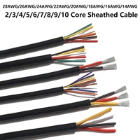 Cable enfundado 10 9 8 7 6 5 4 3 2 núcleos Cable MultiCore 28 26 24 22 20 16 14 18AWG Cable eléctrico para tira LED Speker automotriz