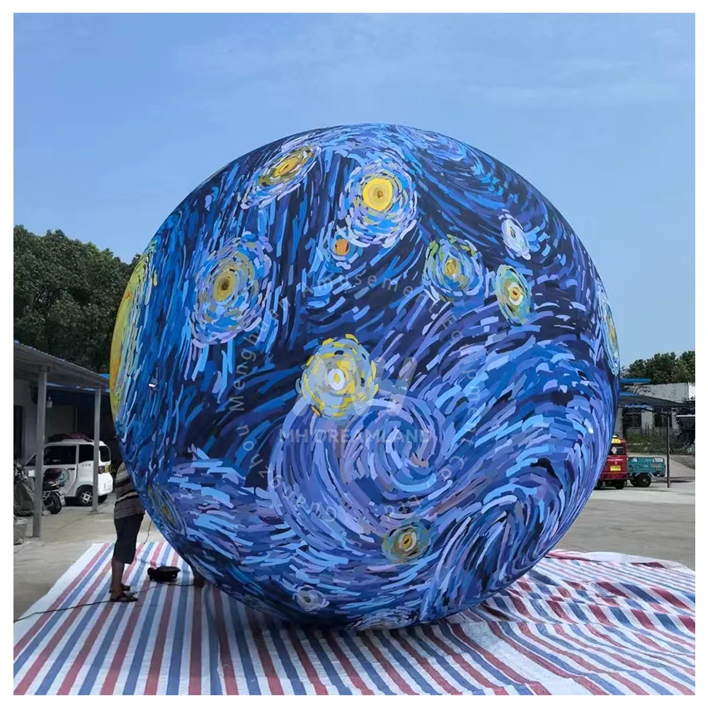 

Festival Advertising PVC Inflatable Ball Commercial Decoration Moon Astronauts Bunny Paintings For Shopping Cartoon Characters