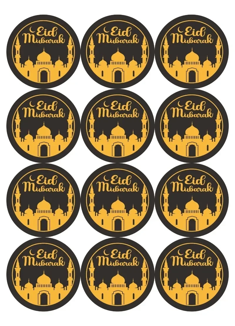 Islamitische Moslim Eid Al Fitr Decoratieve Stickers Decoratieve Benodigdheden Ramadan Eid Mubarak Cadeau Label Verzegelingsstickers 60/120 Stuks