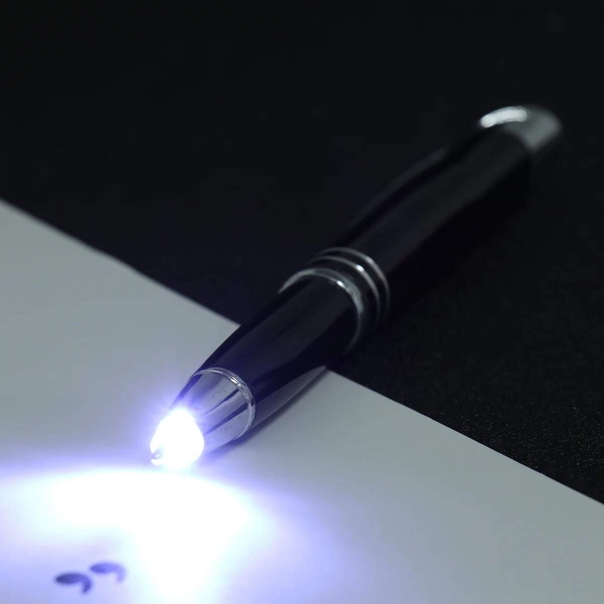 다기능 알루미늄 Led 볼펜 전화 화면 쓰기 그리기 선물 블랙 스타일러스 펜 컴퓨터 스마트 폰 안티 스틱