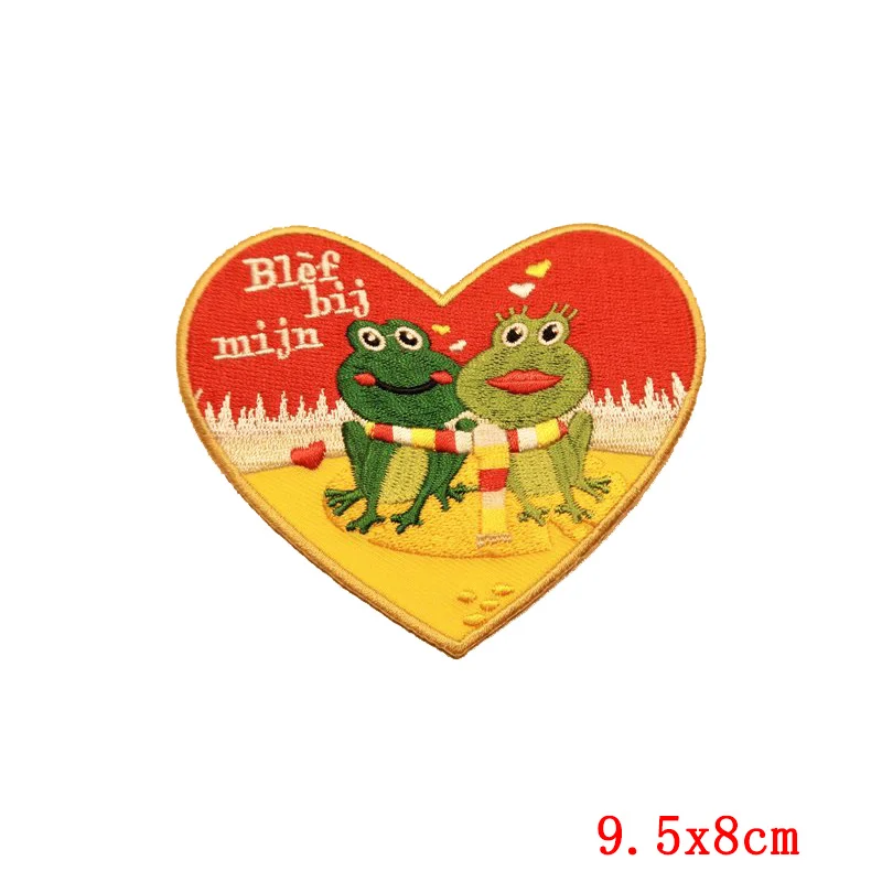 Nederland Oeteldonk embleem borduurpatch Forg carnaval voor Nederland opstrijkbare patches voor kleding kikkerpatches op kleding