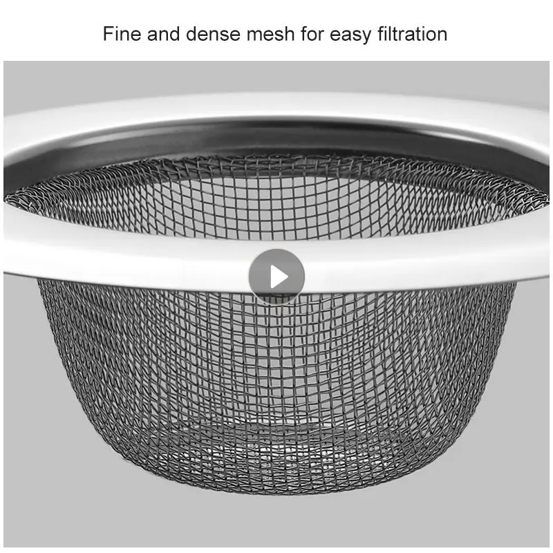 Sink Waste Screen Mesh Leak Net Bath Sink Drain Kitchen Tools And Gadgets Sink Garbage Filter Net Stainless Steel Anti-clog