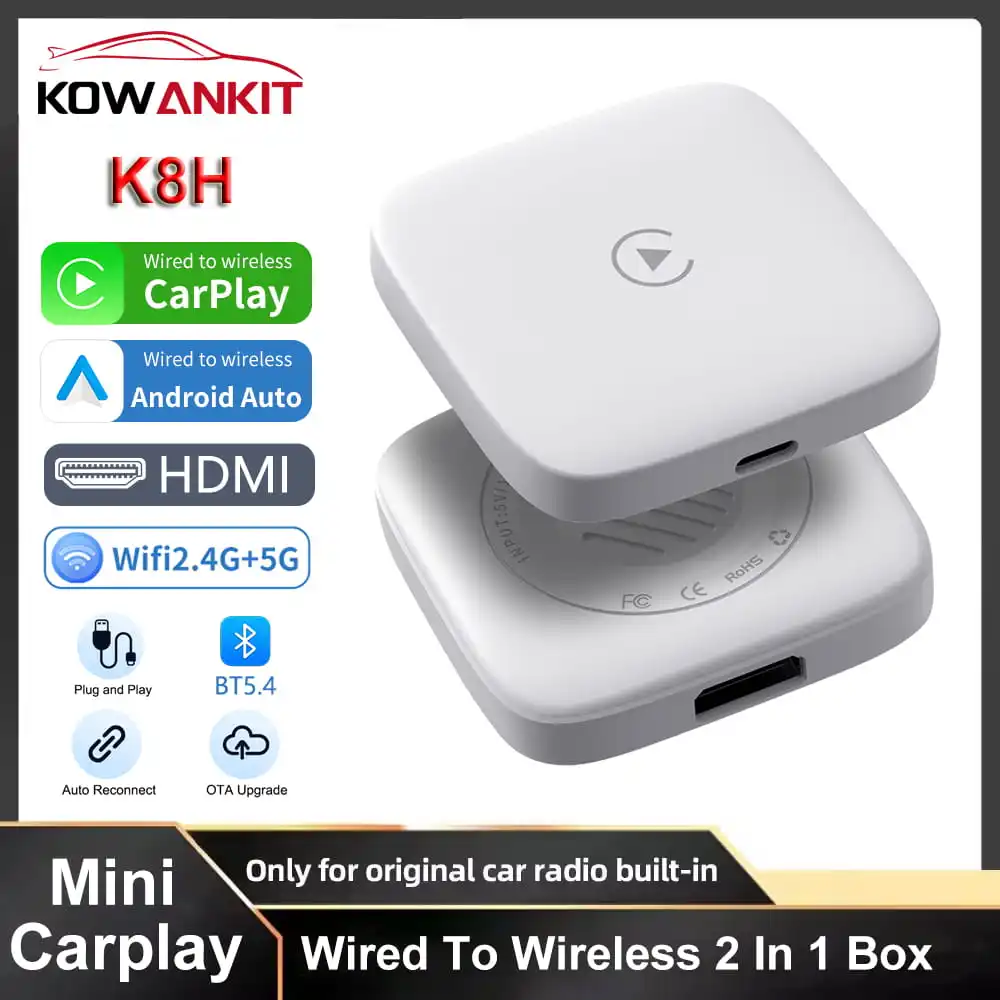 2026 NEW Wireless CarPlay Adapter HDMI Plug and Play Auto Connect No Delay Converts Wired to Wireless for iPhone and Android