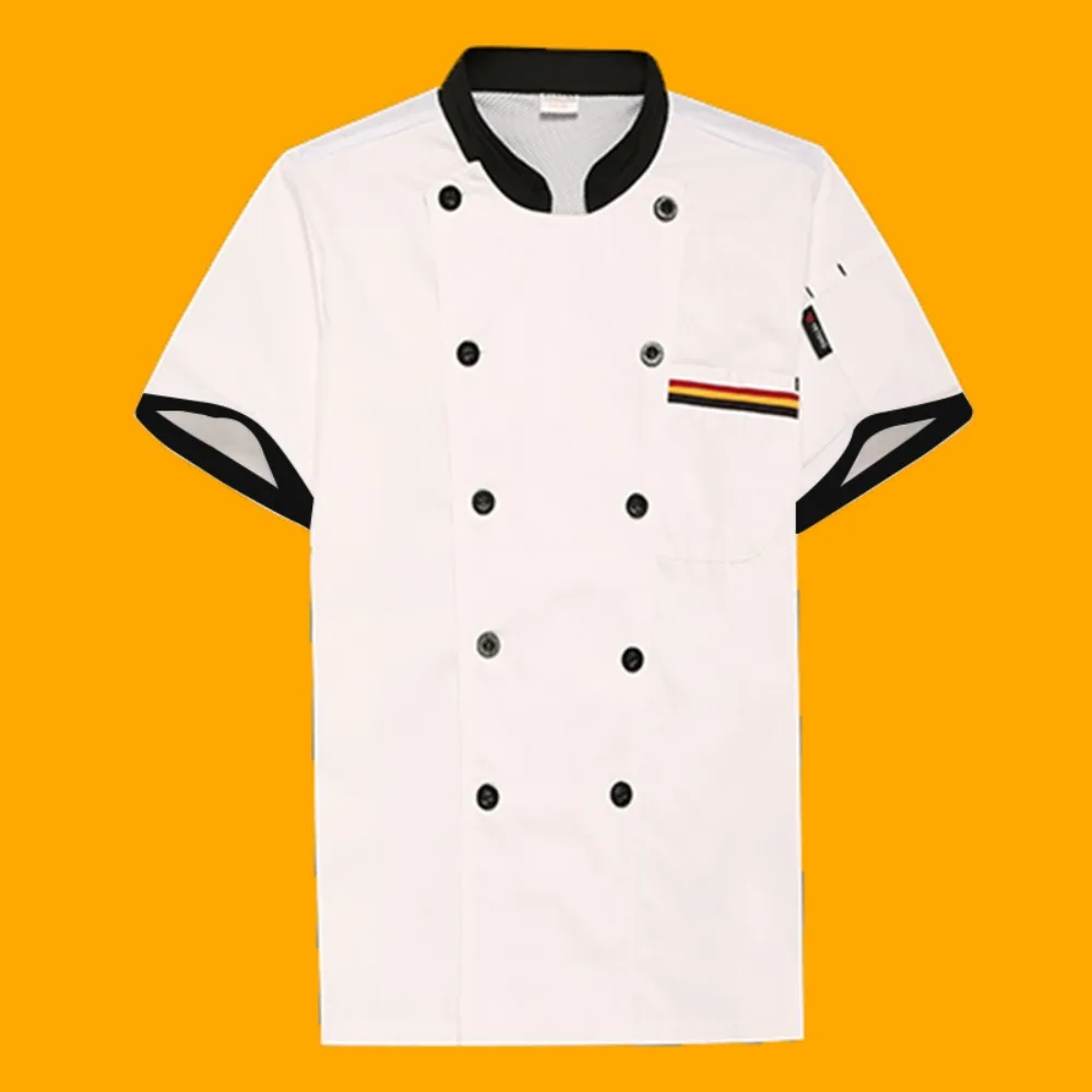 Restaurant Kantine Küchenkleidung Hotel Koch Arbeitskleidung Sommerkleidung Hotel Kurzärmelige Kochkleidung