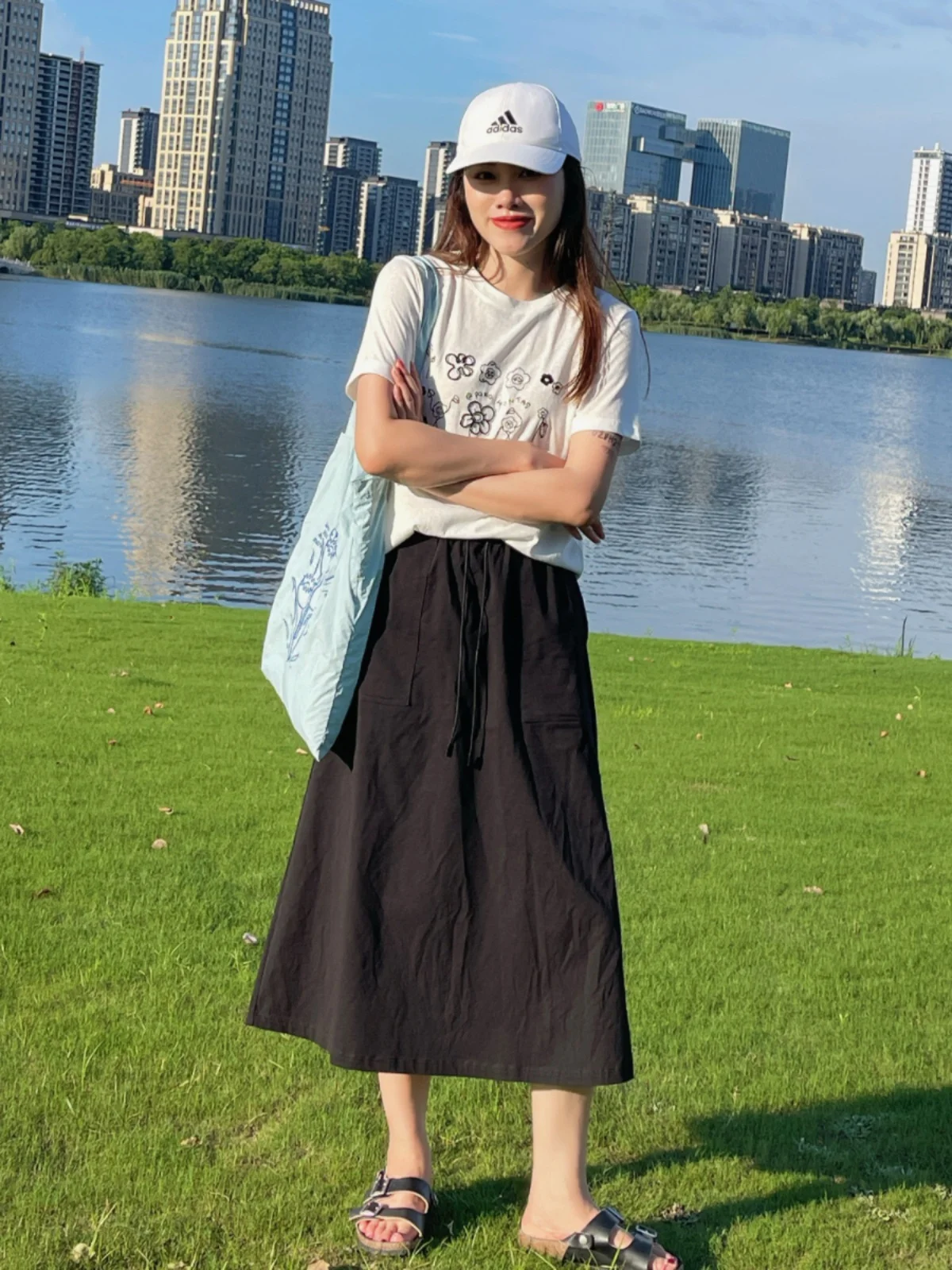 

Юбка-трапеция K-серии для активного отдыха, с эластичным поясом, облегающая, длинная, летняя, для горного туризма, модель First Seen