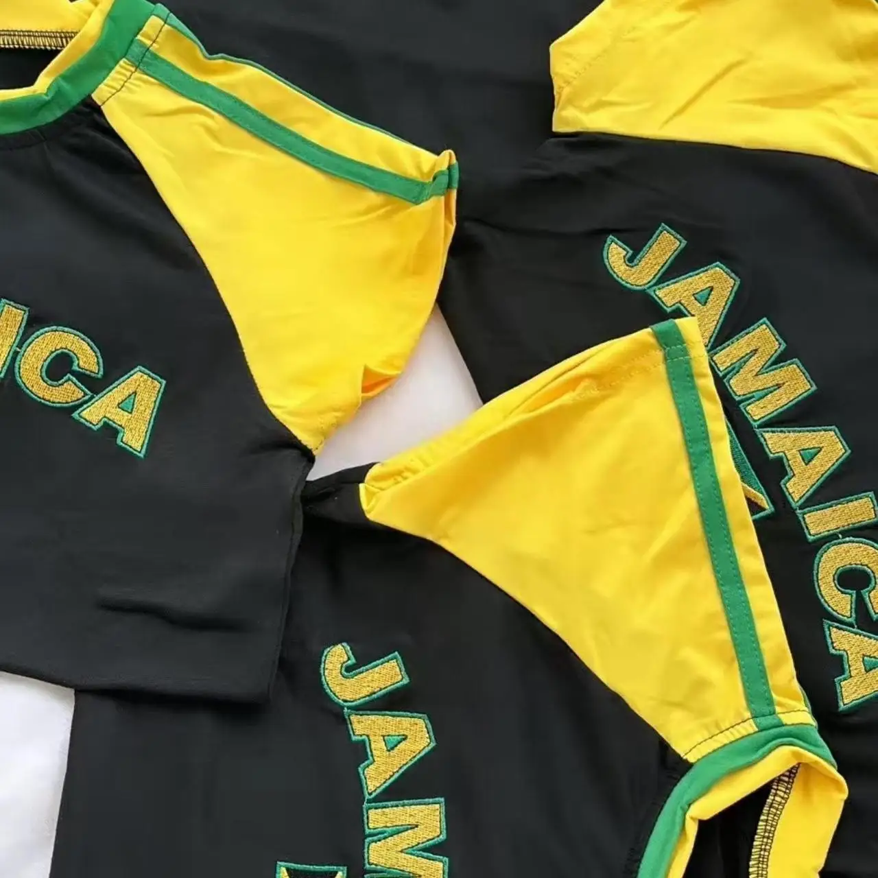 Damska estetyczna koszulka z haftem w litery JAMAICA Vintage koszulki dziecięce z krótkim rękawem letnia odzież uliczna sportowy patchworkowy top