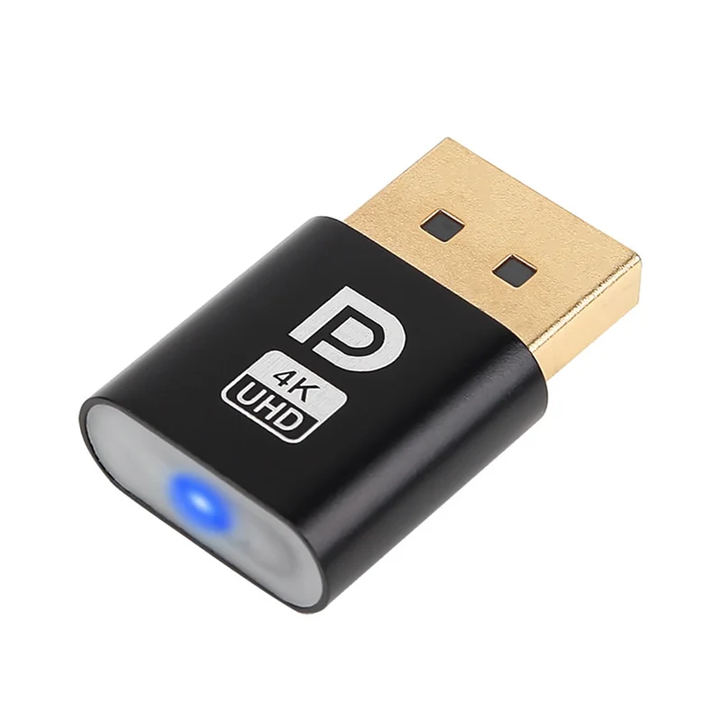 AEF7-4K Displayport Dummy Plug DP adaptador de pantalla Virtual DP Dummy Plug EDID accesorios de emulador fantasma sin cabeza para PC