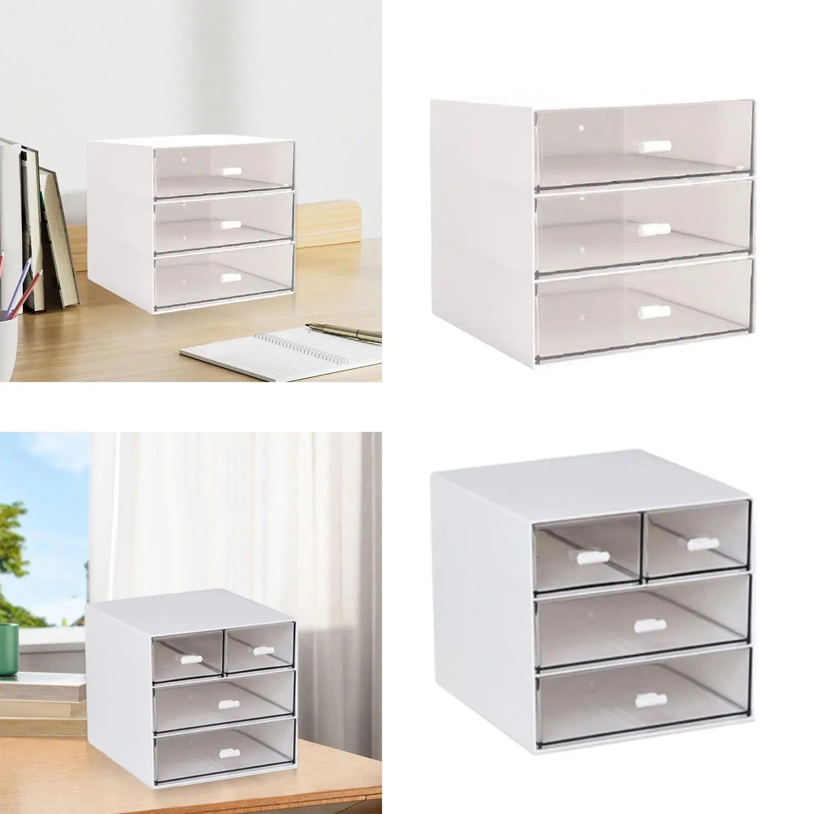 Desk Organizer with Drawers 3 Tier Multipurpose Desktop Storage Box for Office Organization Home Markers Toiletries Accessories