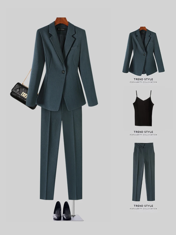 

Ele Faionable женский костюм Jaet, наряд для интервью, комплект из двух предметов, профессиональная рабочая одежда, весенний сезон, полиэфирная ткань