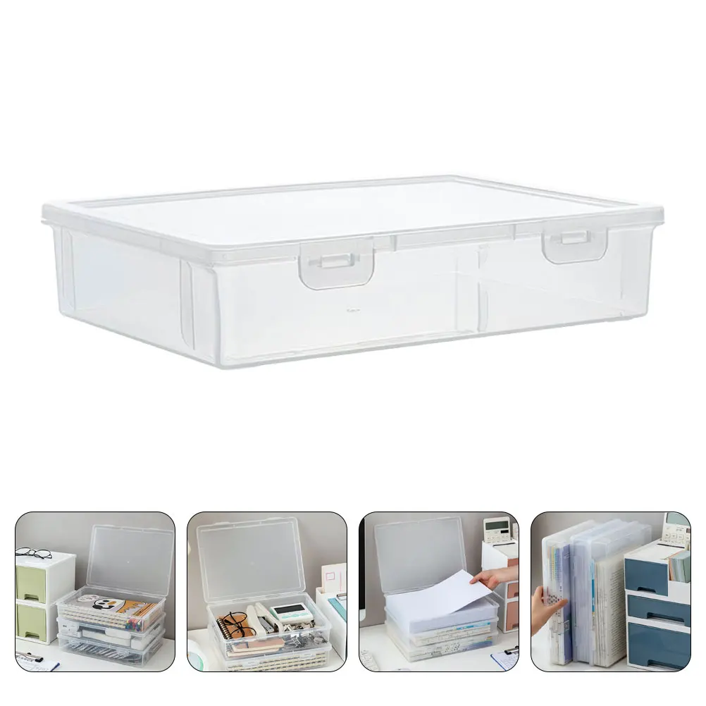 

Sturdy Plastic Organizer Multi-Functional Desktop Storage Box Household Paper Holder Office Accessories Wear-Resistant Study