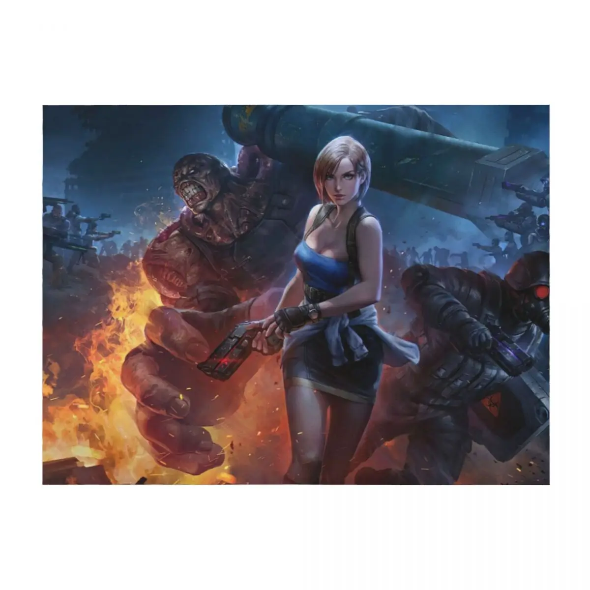 

Jill valentine run Throw Blanket warm for winter Loose Soft Plush Plaid Summer Beddings Blankets