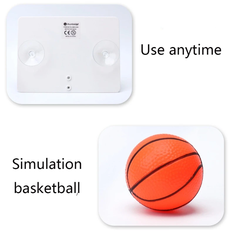 Mini panier basket-ball sur support, jeu d'intérieur comprenant 1 balle, 1 cerceau 1 pompe, jouet interactif,