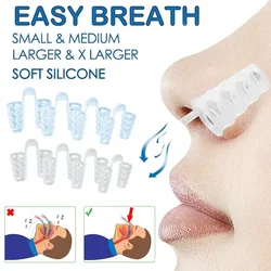 8PCS Anti Snoring Breathe Easy Sleep Nose Clip Snore Stopper Aid Nasal Dilators Device Congestion Aid No Strips Cones