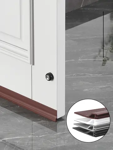 1M TPE Door Bottom Gap Sealing Strip Self-adhesive 3-layer Windproof Anti-Cold Noise Reduction Wearproof Window Weather Strip