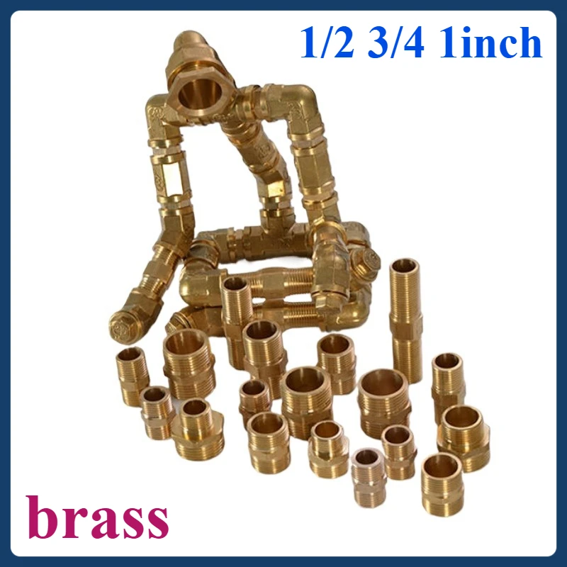 

4-Point Brass Double Outer Wire Directly To 6-Point Short Wire Butt Lengthened Tooth Water Inlet Pipe Joint 1 Inch Pipe Fitting
