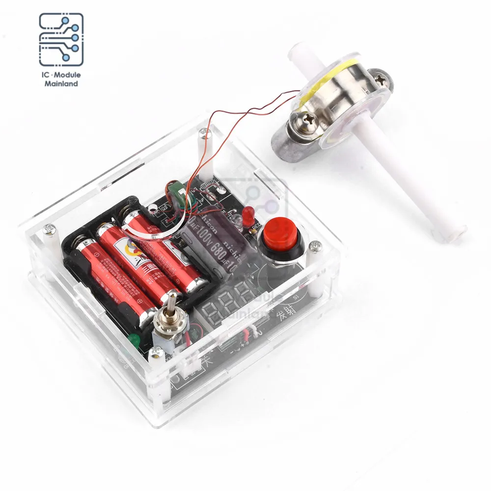 Soldering Practice Kit Electronic Mini Magnet Shooter DIY Kit Coil Gun Toy Kit Fun Soldering Project Kit for Parent