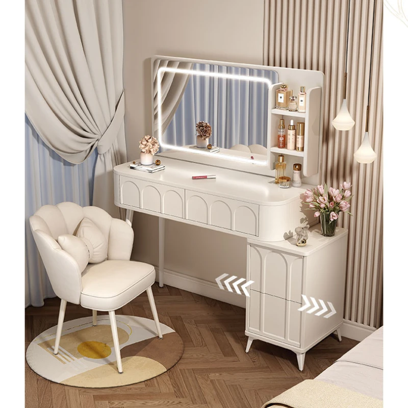 Modern White Cabinet Makeup Table Luxury Minimalist Cosmetic Vanity Set Nordic Drawer Tavoli Da Trucco Garden Furniture