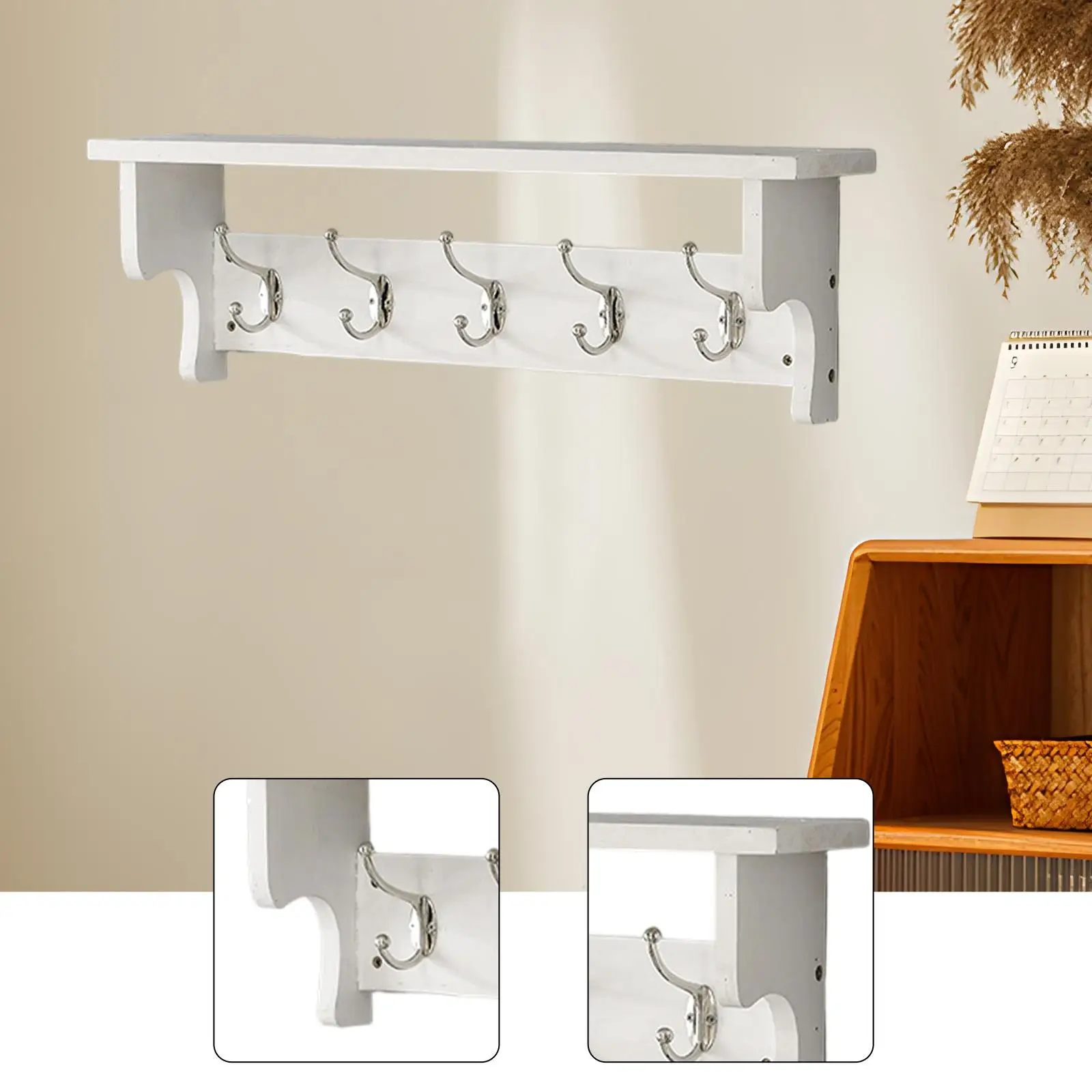 Wall-mounted Key Holder, Storage Rack, Key Hanger, Coat Rack for Hallway, Bedroom, And Kitchen