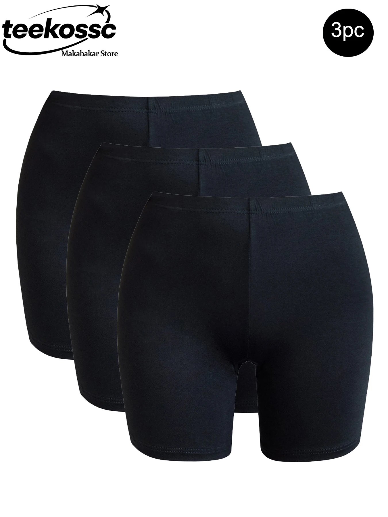 

Летние однотонные обтягивающие шорты, 3 шт., женские базовые удобные мягкие эластичные брюки для спортзала, повседневная спортивная одежда с высокой талией, женская одежда