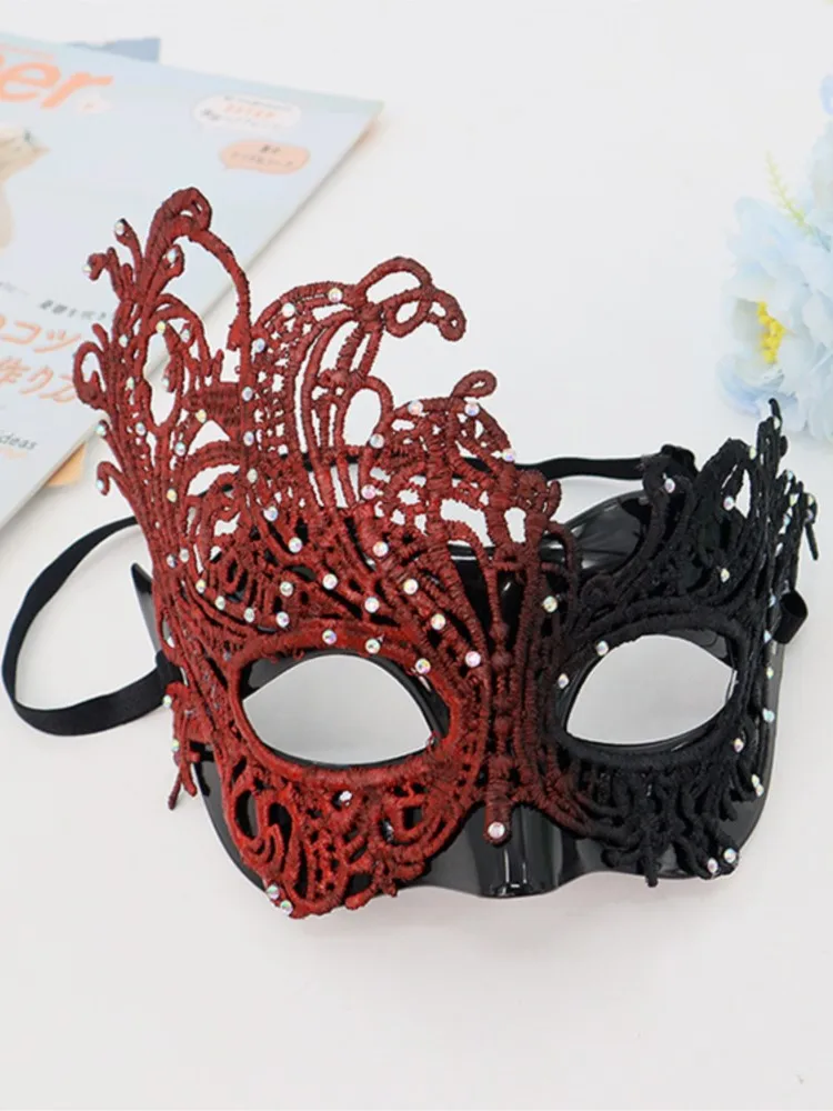 Masque pour les yeux Sexy plume eau diamant gland vénitien mascarade bal Halloween fête déguisement accessoires de déguisement dame masque facial