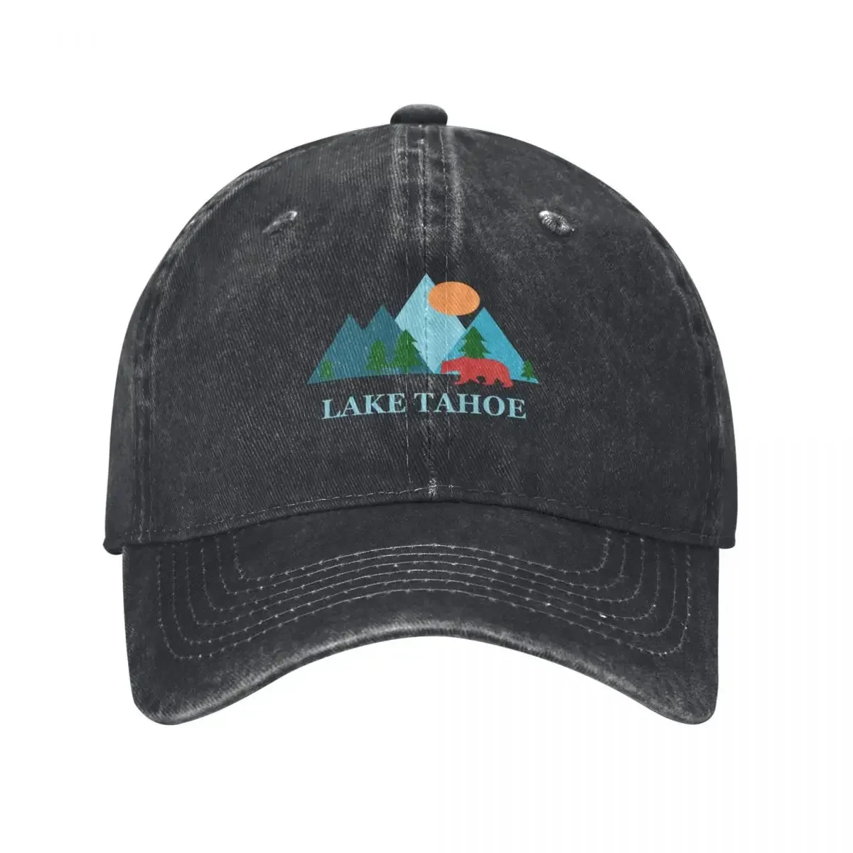 Lake Tahoe California and Nevada Nature Vacation Souvenir or Gift Baseball Cap Beach Bag Icon Hats For Men Women's