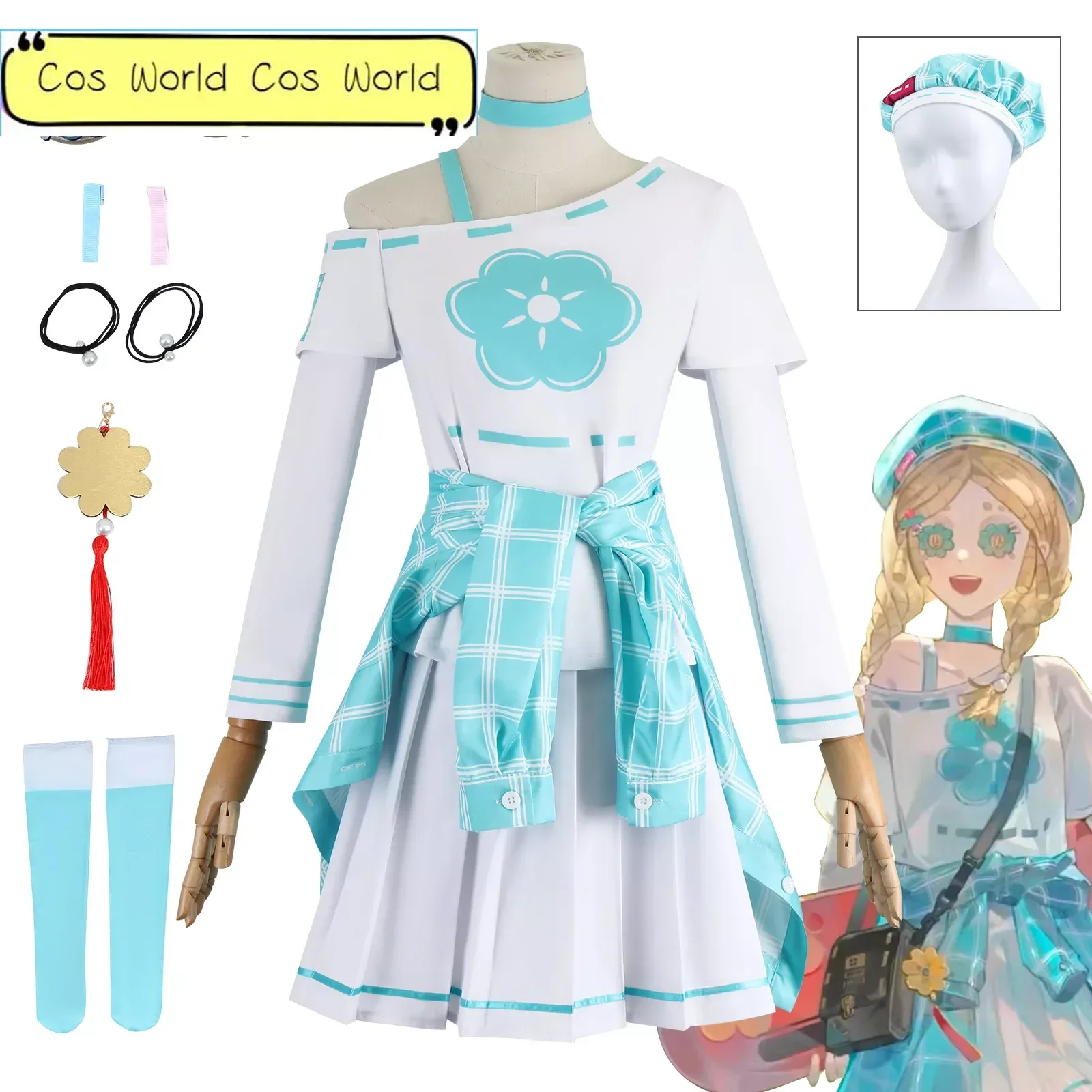 

Game idv X Lawson Crossover Exclusive Costum Toy Merchant Anne Lester Cosplay Costume Wig Suit