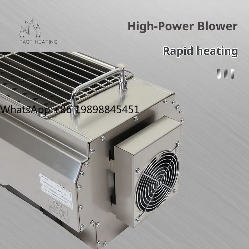 

Houshan Commercial Charcoal Grill T2 Model Stainless Steel Outdoor Barbecue Grill Temperature Control Flame Safety