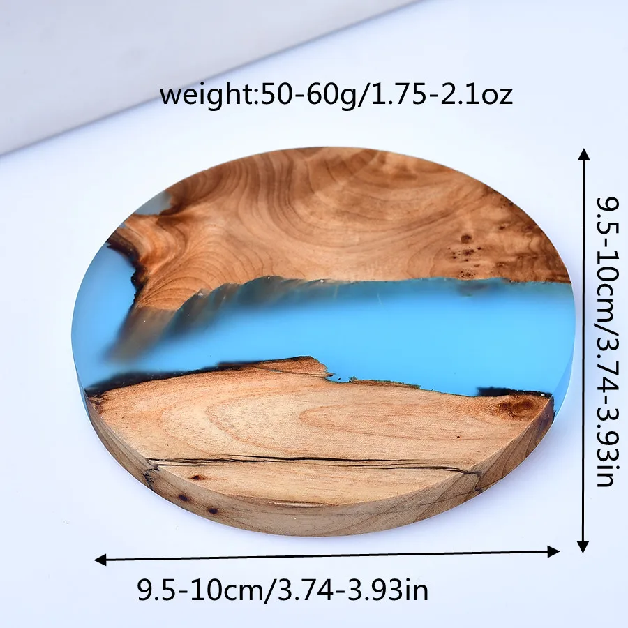 Natural Japanese-Style Solid Wood Teacup Mat Natural Arborvitae Resin Heat Proof Mat  Cup Saucer Creative Gasket Arborvitae Wood