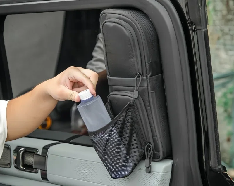 سيارة الأوسط نافذة الباب حقيبة التخزين صالح ل BYD ليوبارد 5 2023 2024 2025 نافذة السيارة الجانبية التكتيكية تخزين حقيبة قماش قنب الملحقات #6