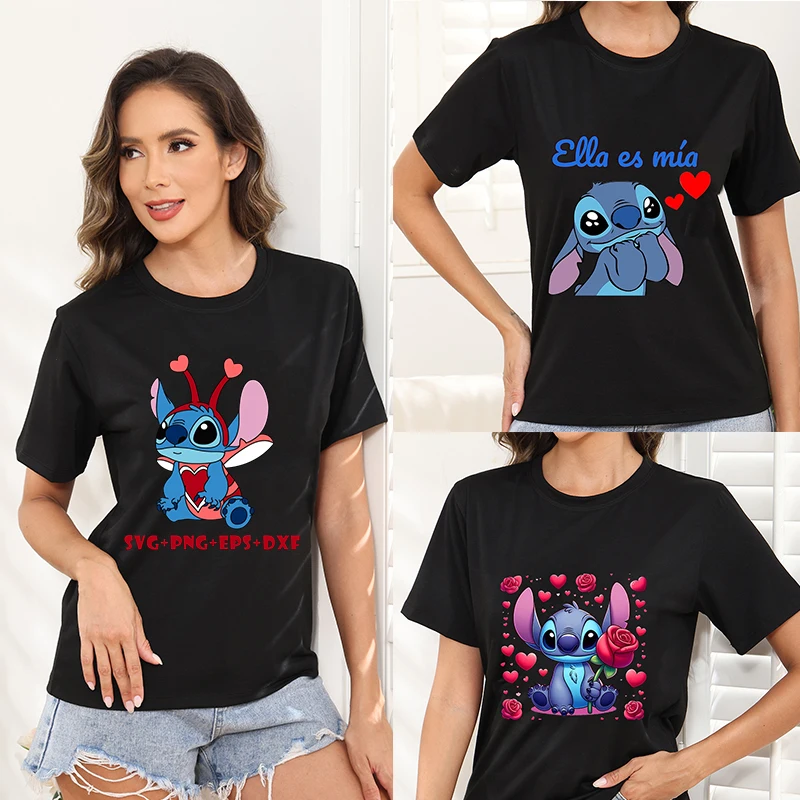 

Cartoon Woman Clothing Tees Custom Y2k Disney Clothes Printed New Summer Short Sleeve Tops Reviews Many Clothes Family T Shirt