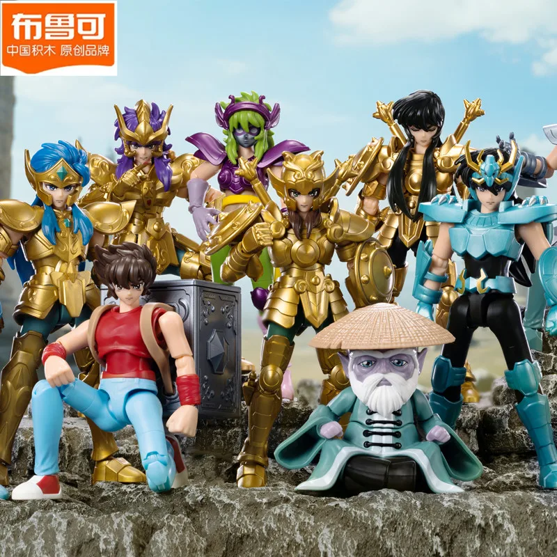 

New Saint Seiya building block Splicing toys Nachi Dohko Camus Shaina Hyoga Shiryu Gold hidden Action Figure Collect models