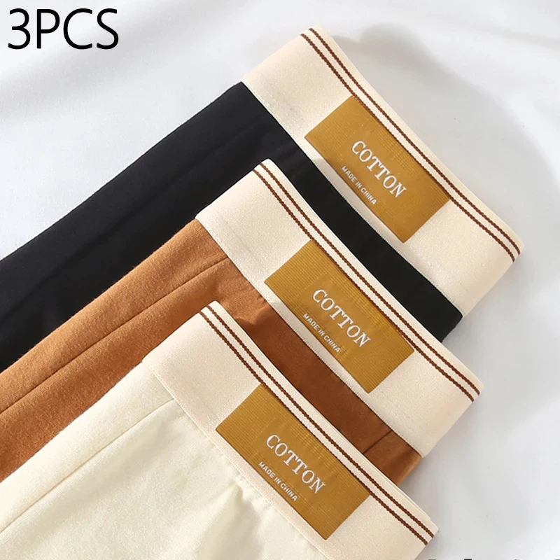 3pcs Men Underwear Cotton BoxerShorts Hombre Panties Man Breathable Underpants Sexy Sports Comfort Male Boxers  Size L-4XL