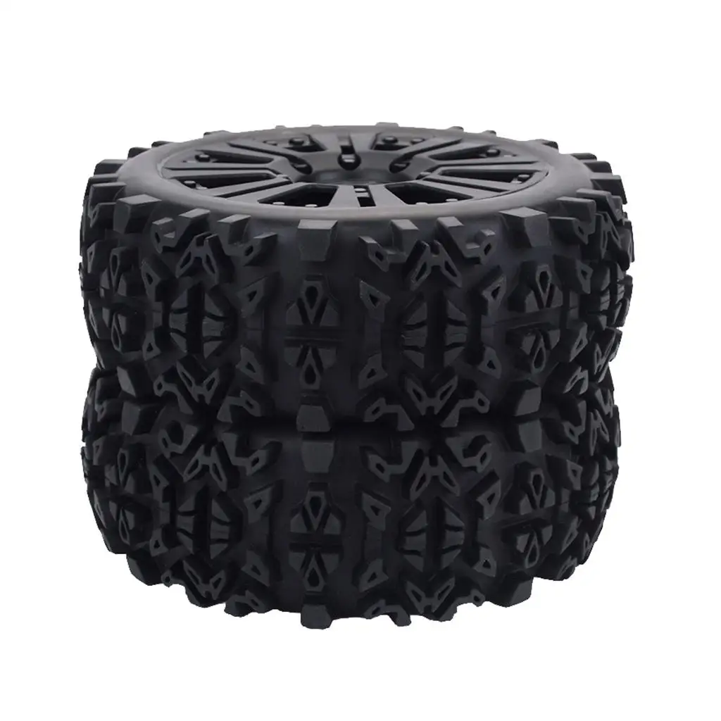 1 8 Scale RC Car Replacement Parts Durable Rubber Tire Wheel Rim Tyres for Buggy Truck Crawler Practice Use