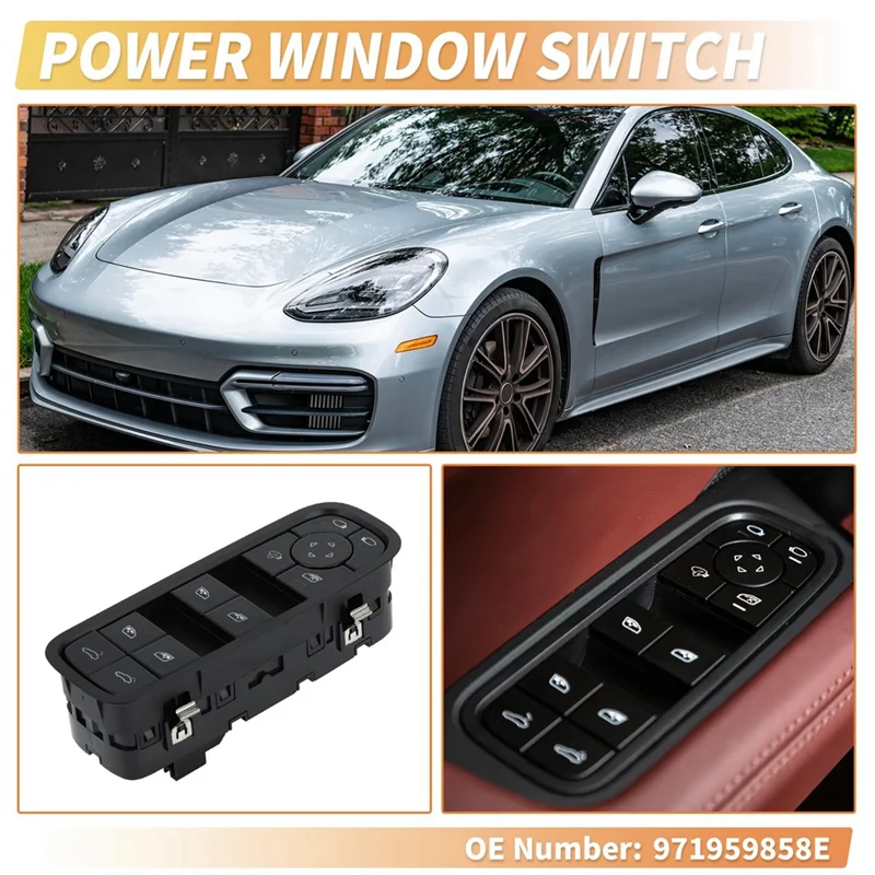 BB-Nuovo Auto di Alta Qualità Finestra Anteriore Sinistra Interruttore Interruttore Pulsante di Controllo 971959858E 971959858G Per Porsche Panamera Cayenne