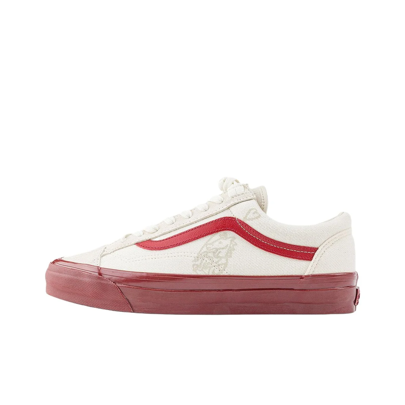 POIZON Vans x Bolin LX OLD SKOOL Tênis de skate de cano baixo unissex Ecru