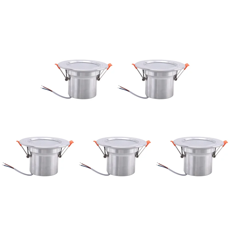 AT41 5X 8 Ом 10 Вт Потолочный динамик для ванной комнаты Фоновая музыкальная система Влагостойкий алюминий Модный потолочный динамик