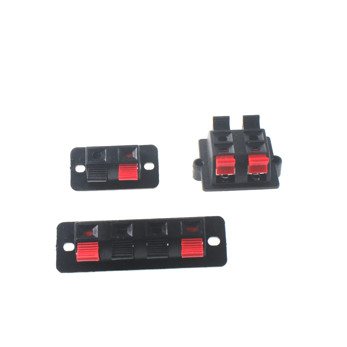 10PCS 2/4 Positions Push-in Jack Spring Load Audio Speaker Terminals Connector Single Row Speaker Cable Testing Clip
