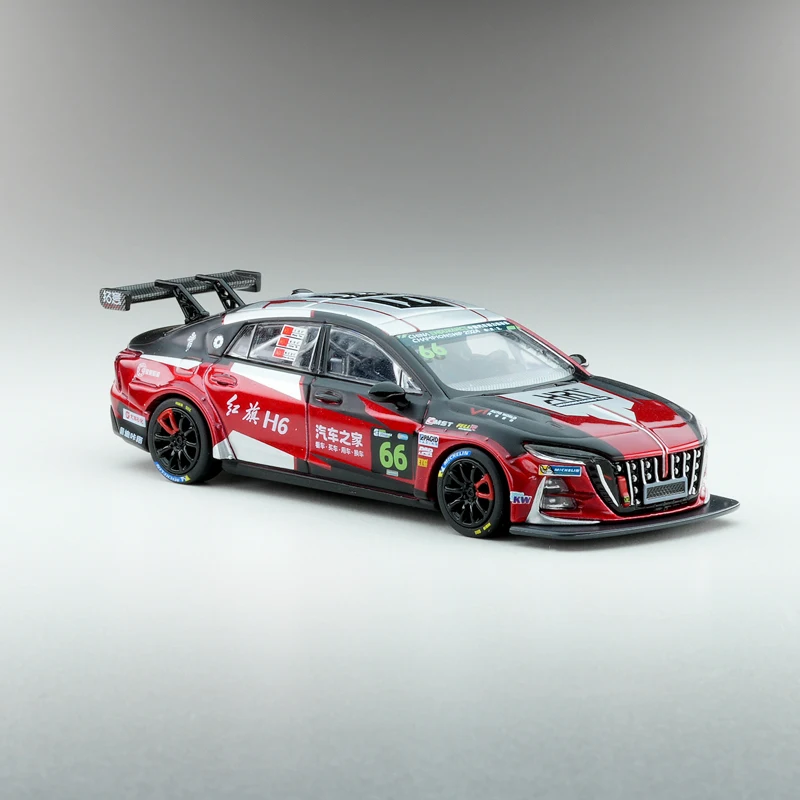 

XCARTOYS 1/64 Hongqi Racing Team 2024 Season Hongqi H6 die-cast simulation alloy car model, boys' toy collectible decoration.