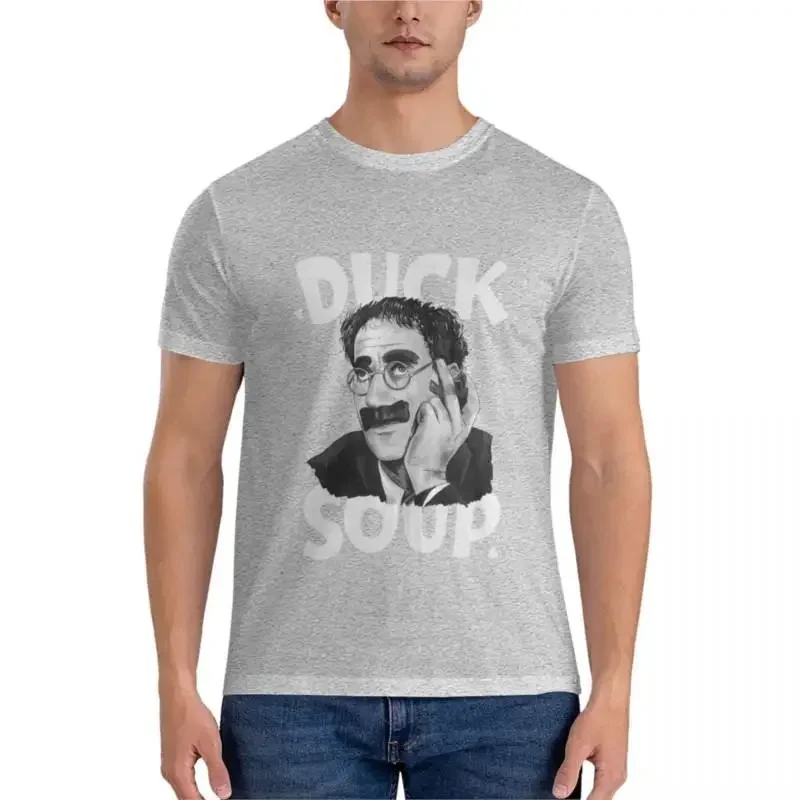 Groucho Marx - Duck Soup Fan Art with Title Illustration Classic  graphic t shirt Short sleeve tee menmanga clothes harajuku