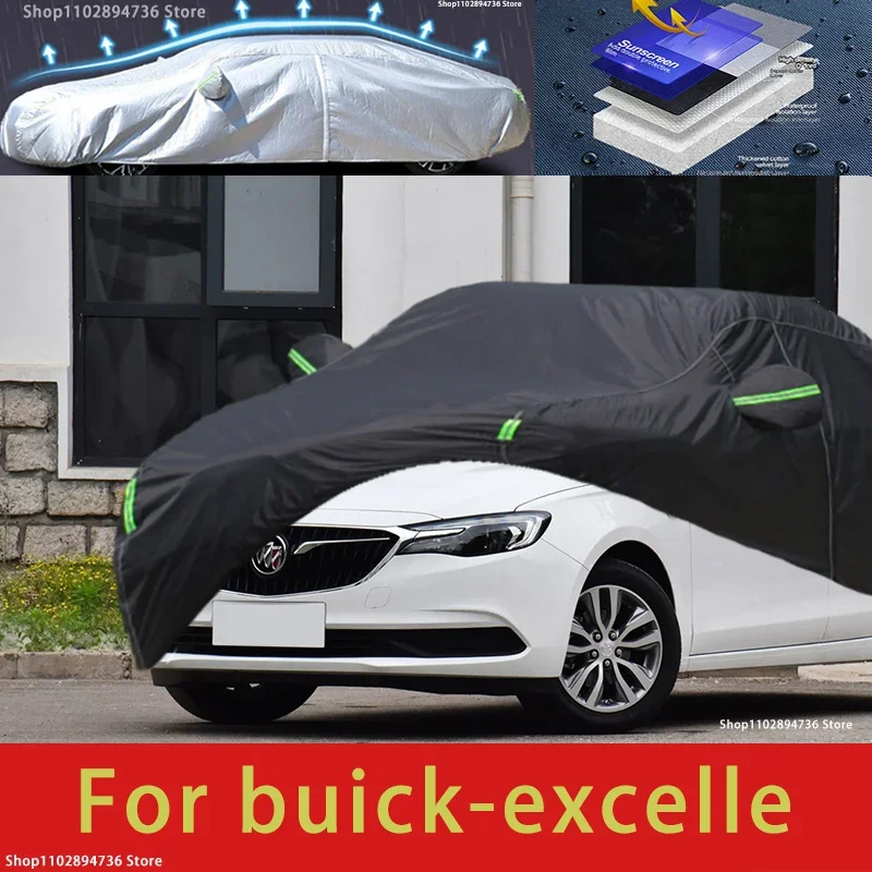 

For buick excelle fit Outdoor Protection Full Car Covers Snow Cover Sunshade Waterproof Dustproof Exterior black car cover