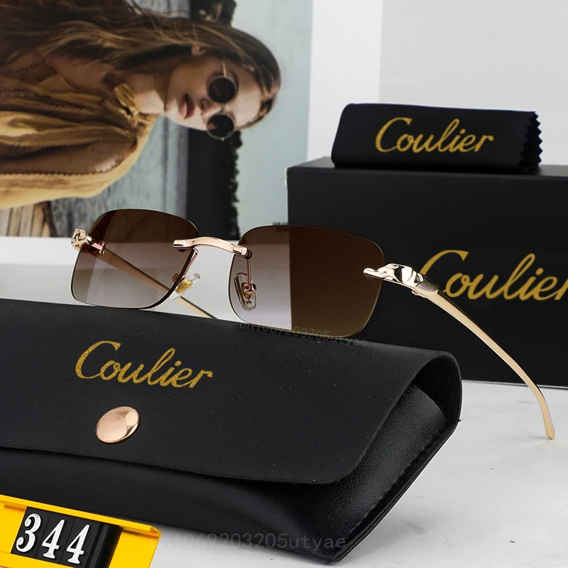 Leopard Head Metal Business Sunglasse Luxury Brand Casual Shopping Unisex Sunglasses Women\'s Fashion Retros Sun Shades
