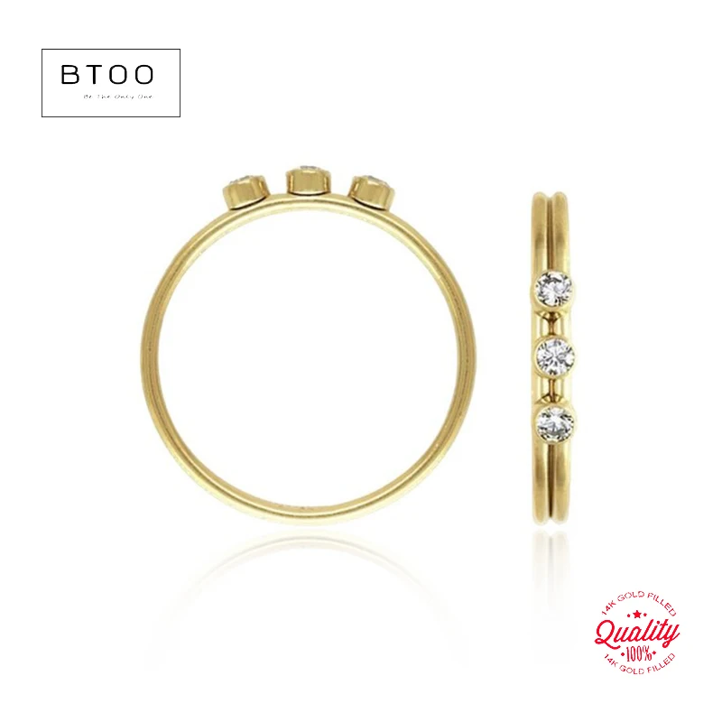 

14-каратное золото, белое кольцо с цирконом AAA, золотое ювелирное изделие в стиле бохо, минималистичное кольцо на костяшки пальца, золотые кольца Anillos Mujer для женщин