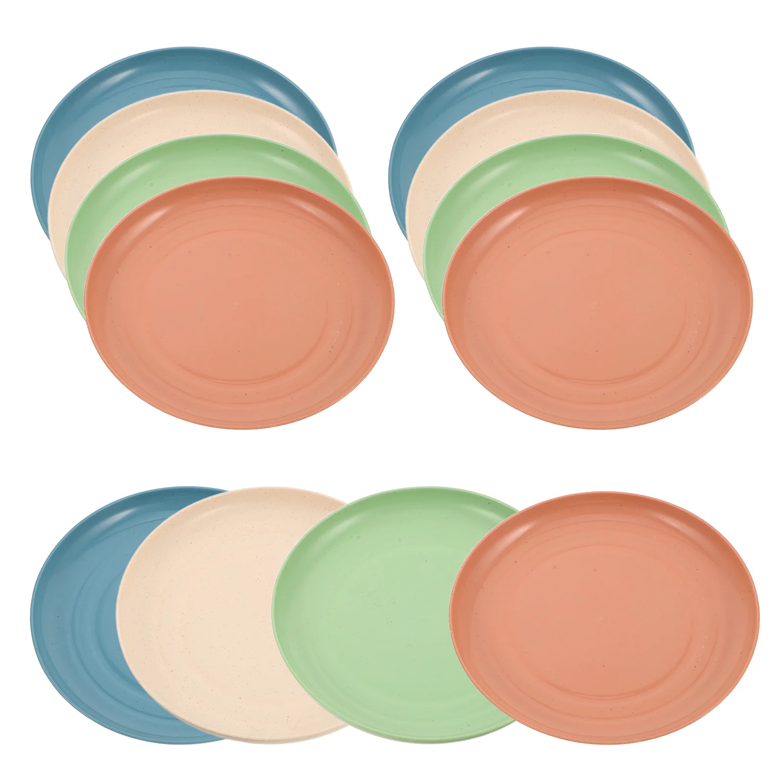 

12pcs Cat Bowl Set Round Shallow Food Dish Non-Slip Base Easy Clean Pet Feeding Supplies For Kittens Small Pets Ceramic Style