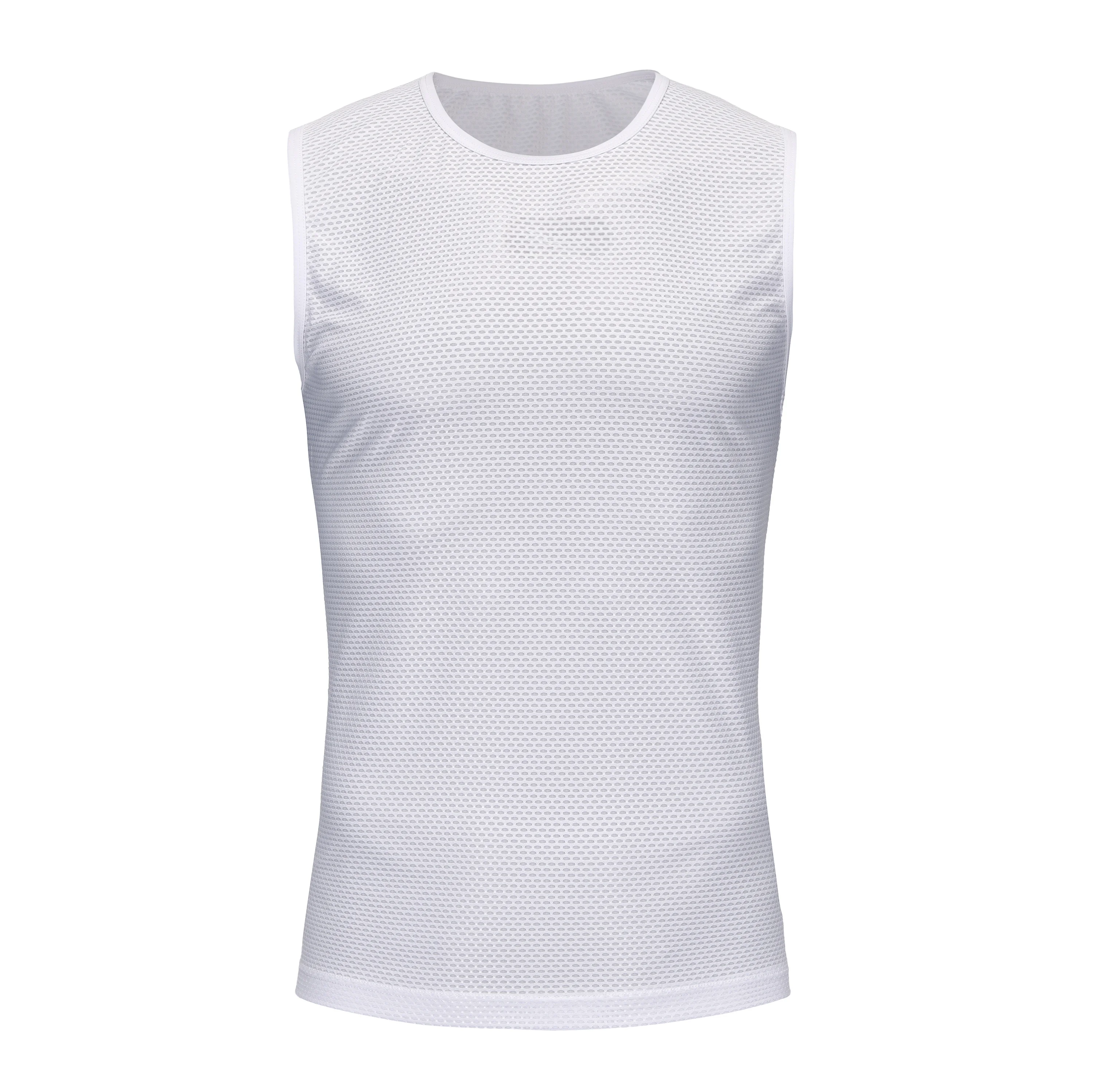 SASOBK Herren Radfahren Basisschicht Mesh Atmungsaktiv Schnell Trocknend Radtrikot Ärmellos MTB Rennrad Unterhemd Klassisch Schwarz/Weiß