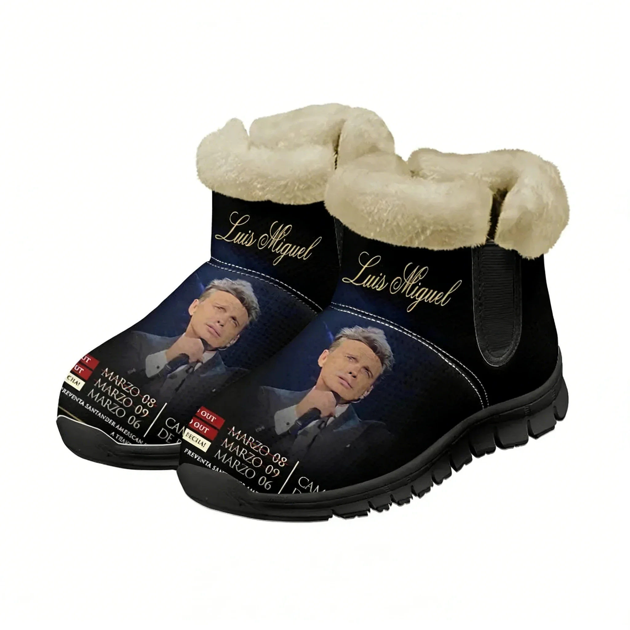 Botas de nieve Luis Miguel México Singer para hombre y mujer, calzado informal, ligero, retro, estilo hip hop, para exteriores, zapatillas personalizadas