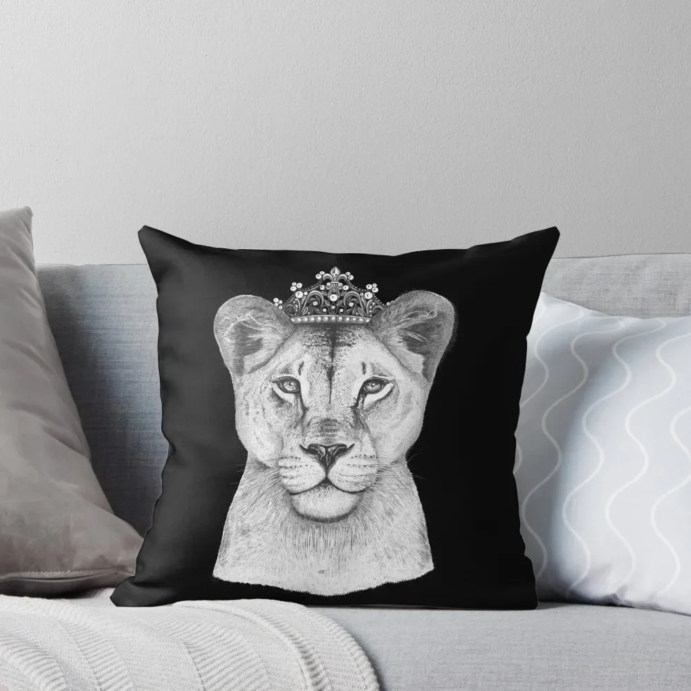 

The Queen on black Throw Pillow luxury sofa pillows luxury home accessories